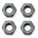 Yukata 4 Piece 3 8 Bicycle Axle Nuts Carbon Steel Black Hex Nut-0