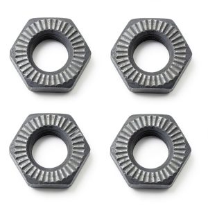 Yukata 4 Piece 3 8 Bicycle Axle Nuts Carbon Steel Black Hex Nut-0