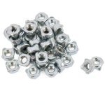 Weld Nuts M4 Square UNC Carbon Steel Machine Screw – 40pcs Silver-0