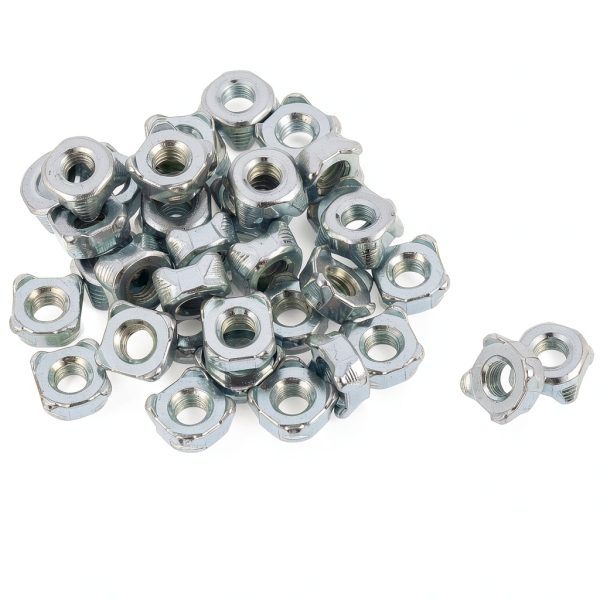 Weld Nuts M4 Square UNC Carbon Steel Machine Screw – 40pcs Silver-0