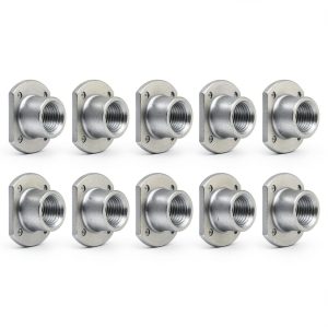 METALLIXITY Spot Weld Nuts (7/16-20) 10Pcs, Carbon Steel Double Tab Fastener Nut - for Building Industrial-0