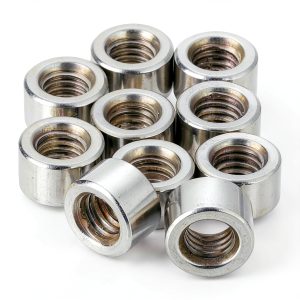 Round Weld Nuts 20Pcs uxcell M6x6x10mm Stainless Steel Silver-0