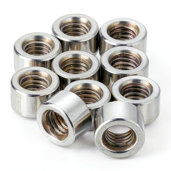 Round Weld Nuts 20Pcs uxcell M6x6x10mm Stainless Steel Silver-0