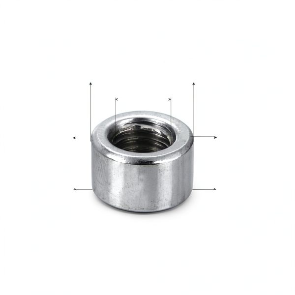 Round Weld Nuts 20Pcs uxcell M6x6x10mm Stainless Steel Silver-1