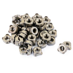 Weld Nuts M4 Square UNC Carbon Steel Machine Screw Gray 40Pcs-0