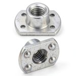 Weld Nuts M8 Tab Base UNC Carbon Steel 4 Projection Silver 10pcs-0