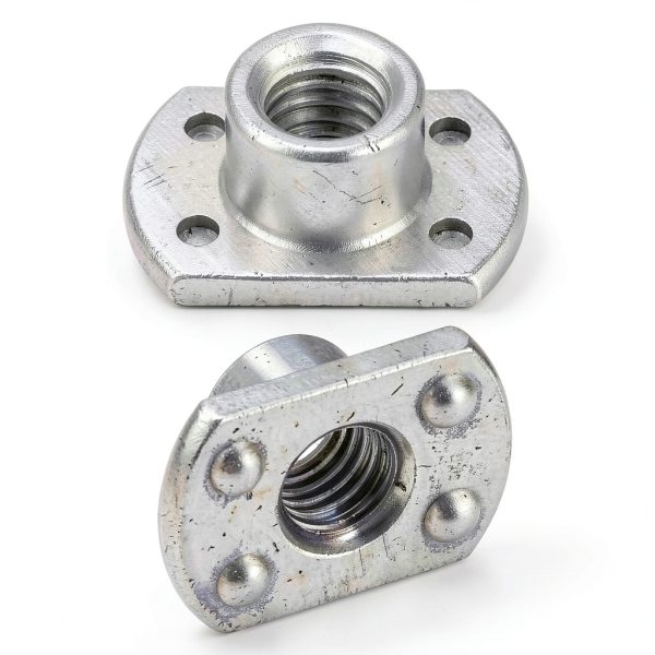 Weld Nuts M8 Tab Base UNC Carbon Steel 4 Projection Silver 10pcs-0